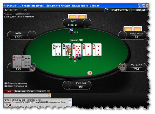 PokerStars - игра на условные деньги