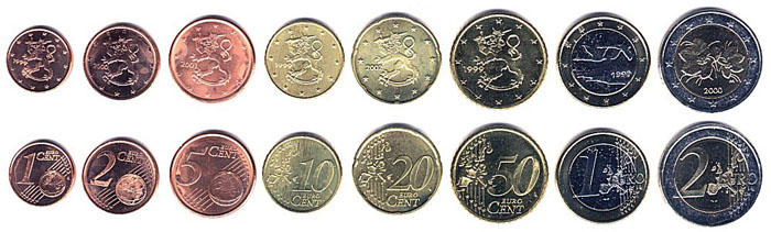 монеты Евро Финляндии