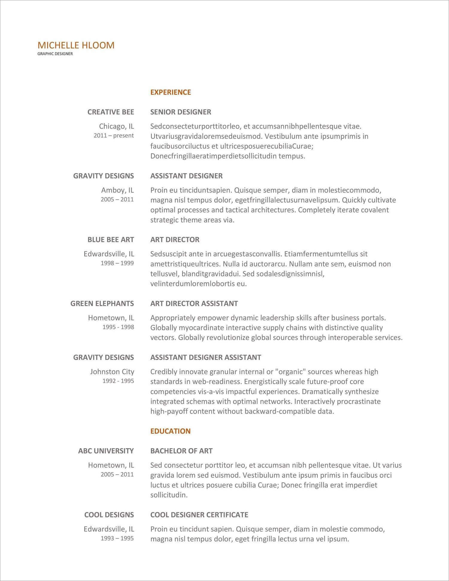 free resume template word