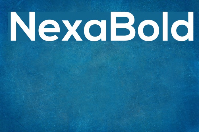 NexaBold Font examples
