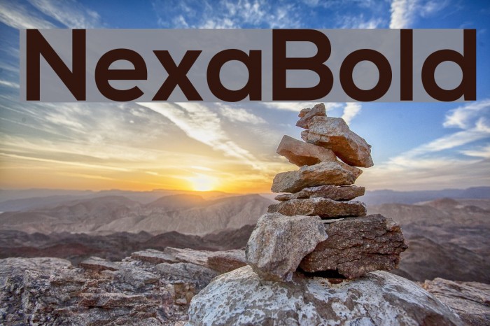 NexaBold Font examples