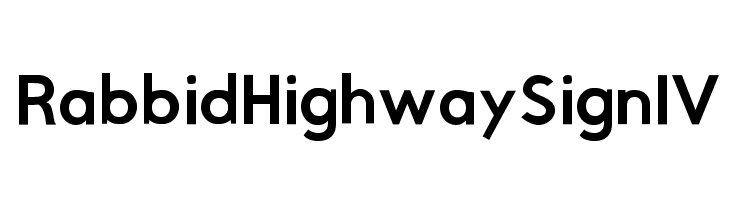 Rabbid Highway Sign IV  Free Fonts Download
