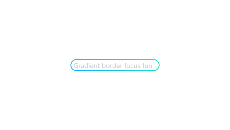 Demo image: Input Field Gradient Border Focus Fun