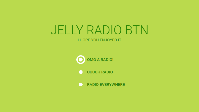 Demo Image: Jelly Radio Button