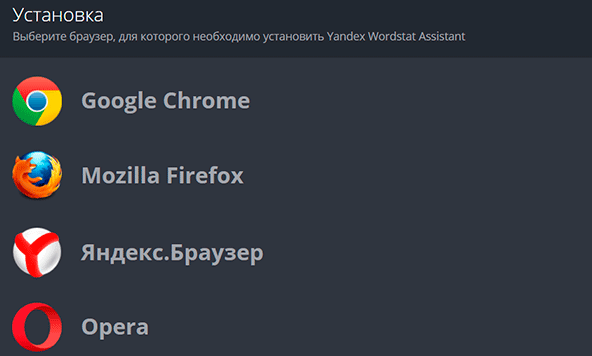 Установка Yandex Wordstat Assistant