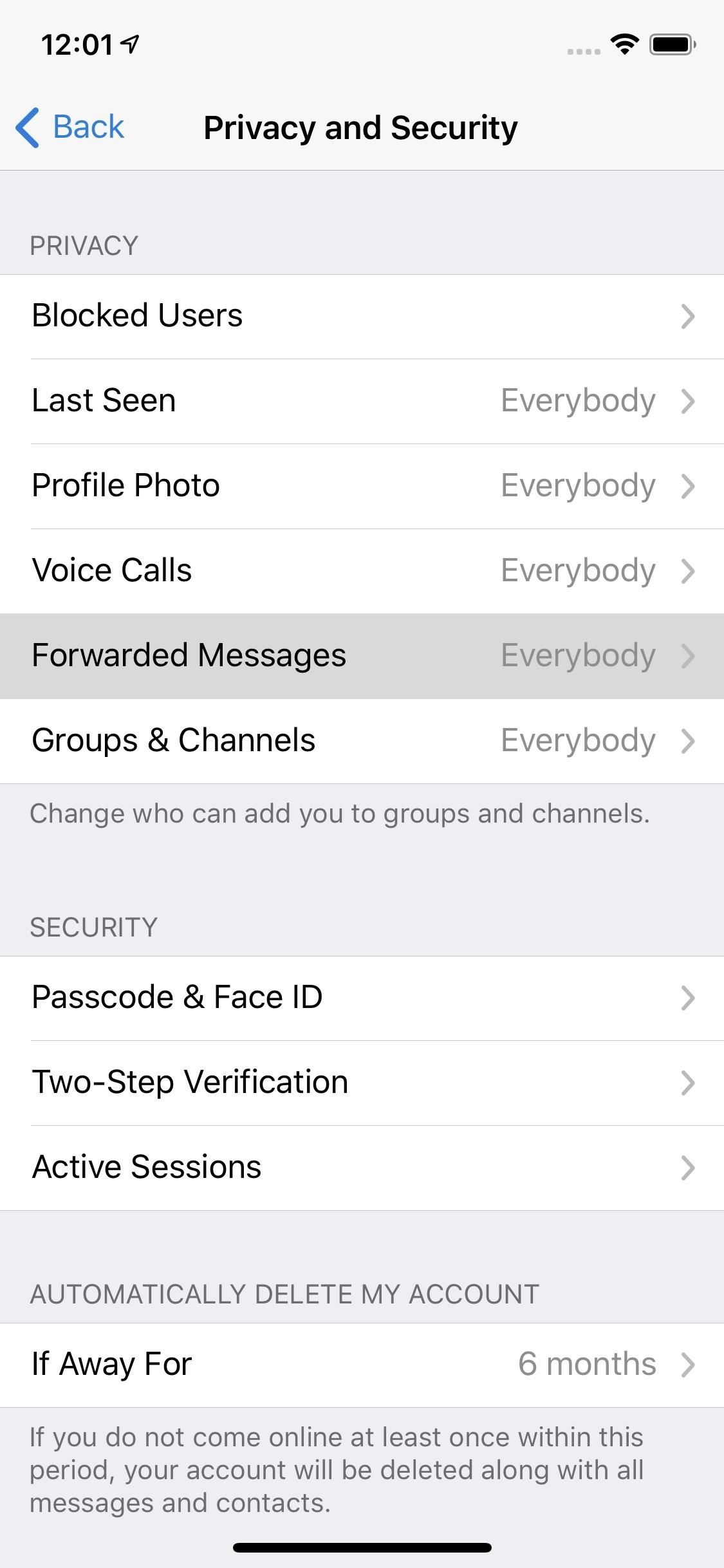 Prevent Others from Sharing Your Telegram Account Link When Forwarding Your Messages