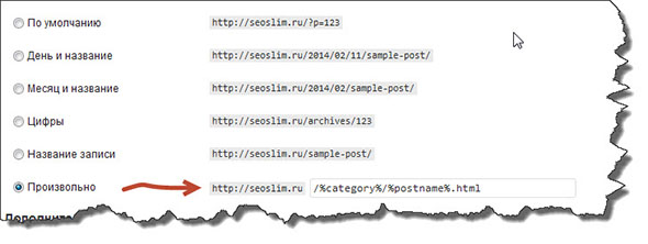 Постоянные ссылки wordpress