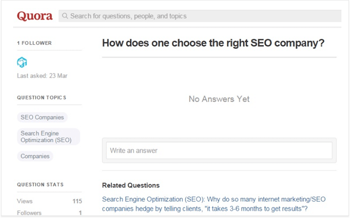 Using Quora to find the right answers