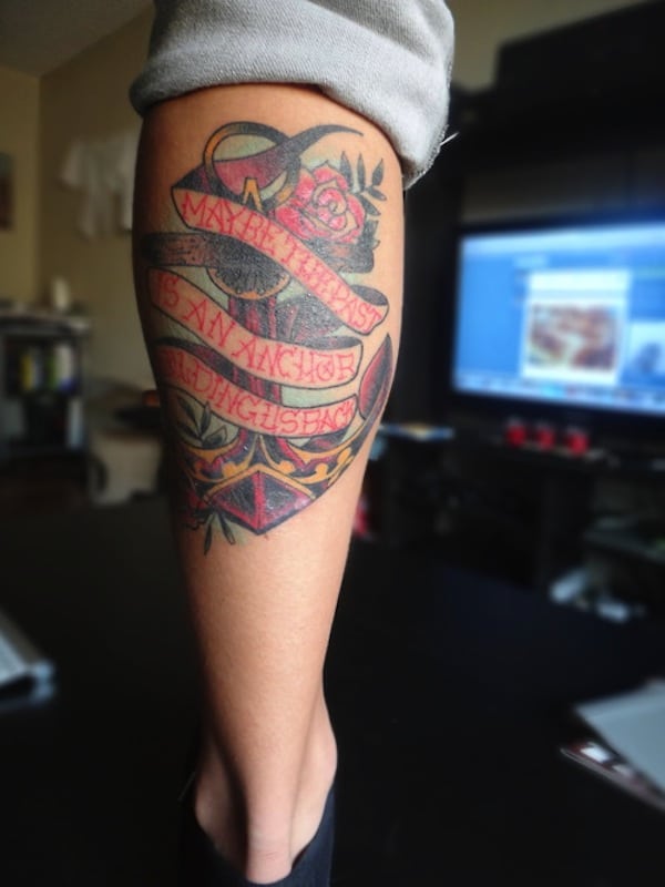 Anchor Tattoos On Leg